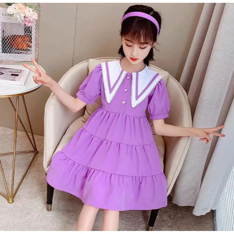 Dress Anak Bunga Sakura Katun โ tampilan lain