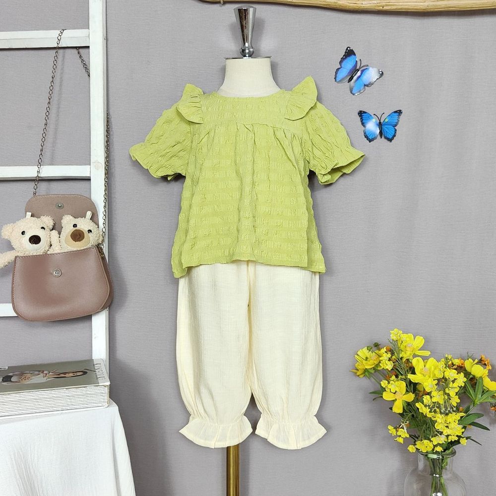 Set Girls Halter Top Solid Color โ tampilan lain