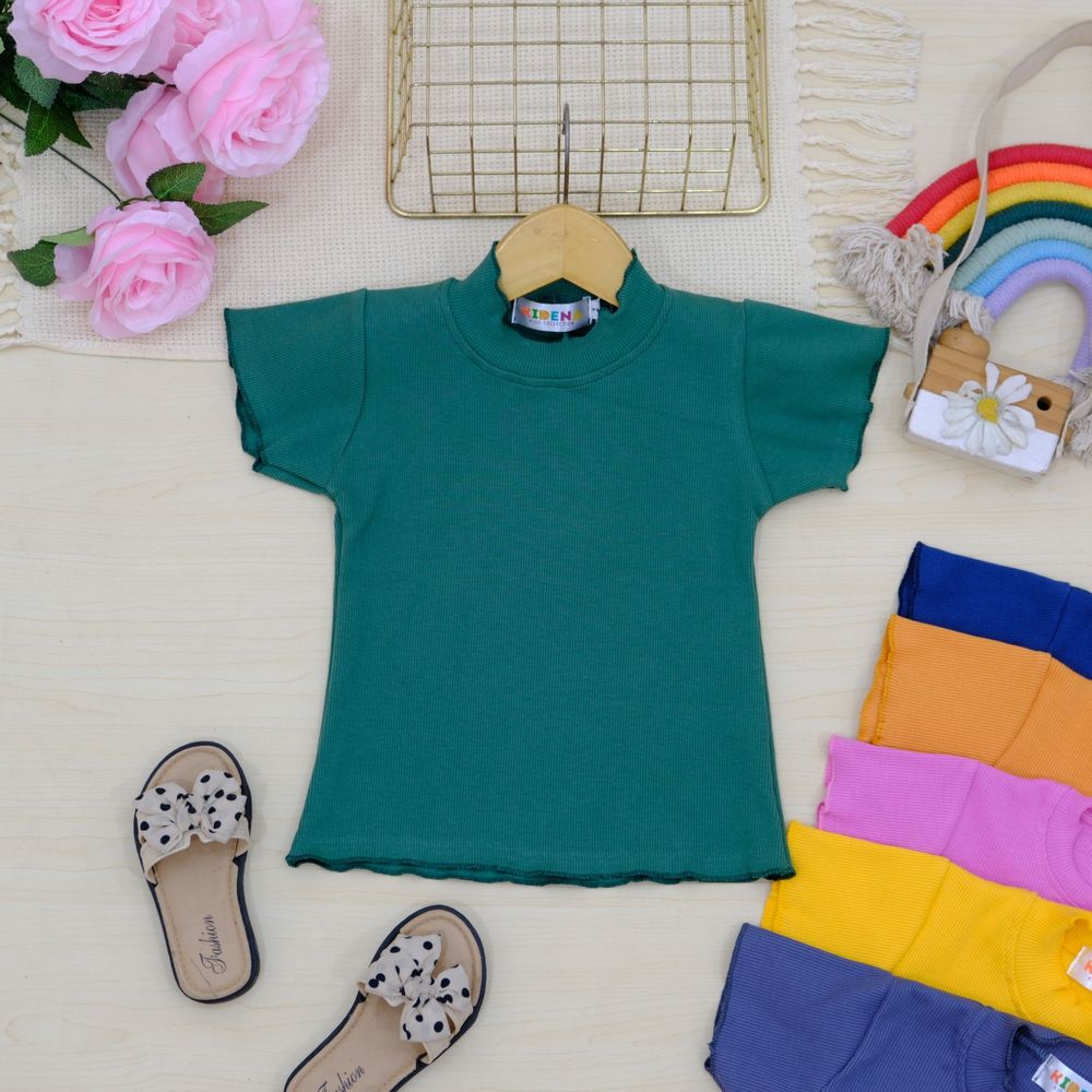 Tops Girls Knit Ruffle Colour โ tampilan lain