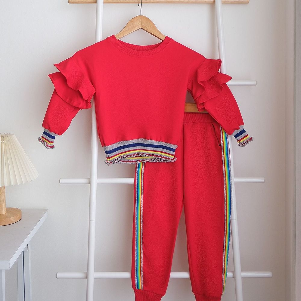 Set Girls Sporty Trendy Rainbow Red - Foto 3