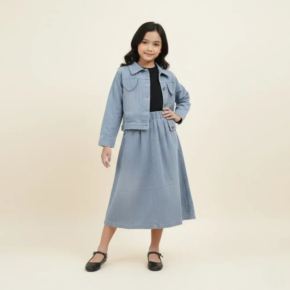 Set Girls Raw Edge Denim Daze