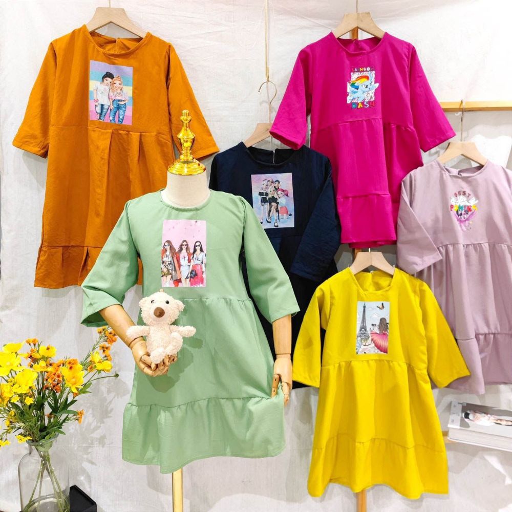 Gamis Two Layer Karakter Number - Foto 1