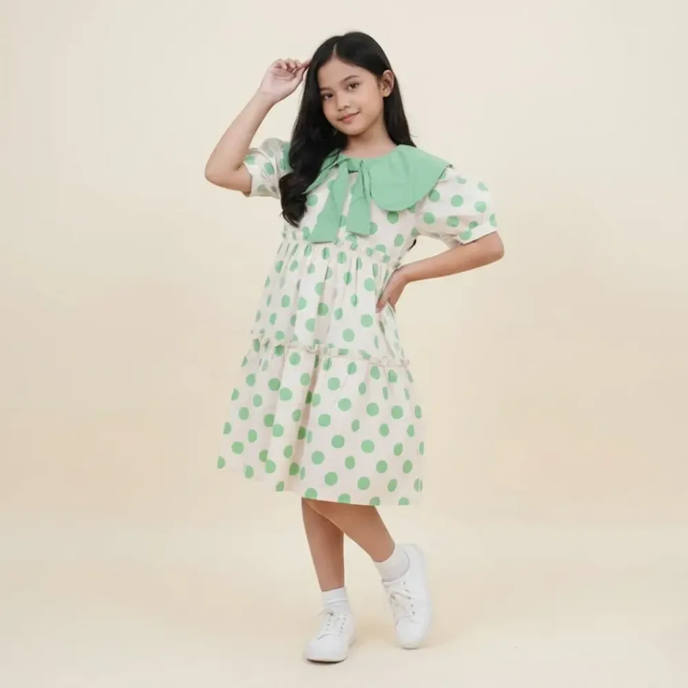 Dress Girl Pompom Corn Milk โ tampilan lain