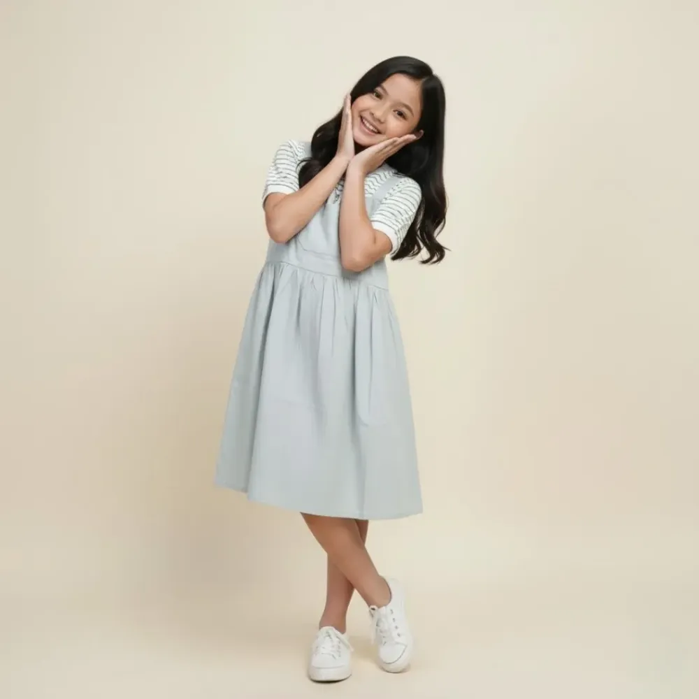 Dress Girl Line Charming Fill