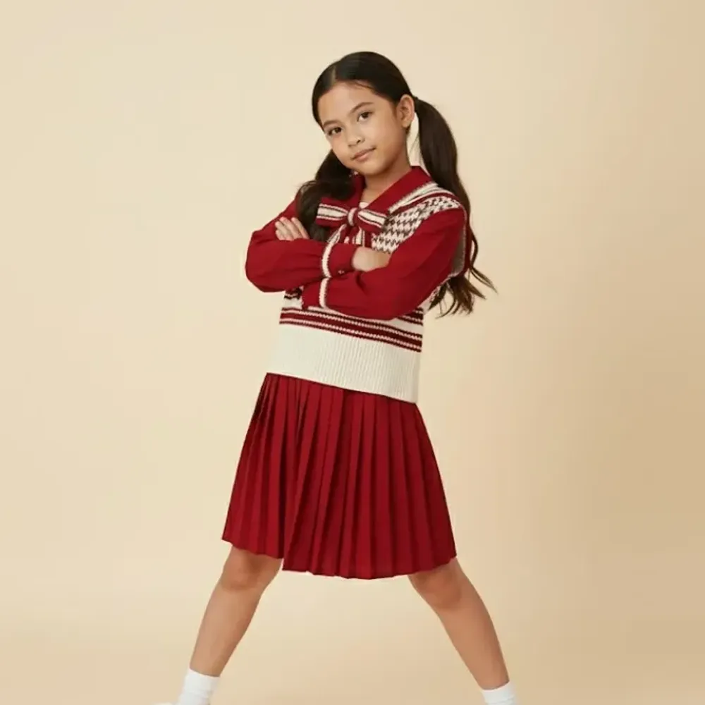 Dress Girl Velvet Much Gingham โ tampilan lain