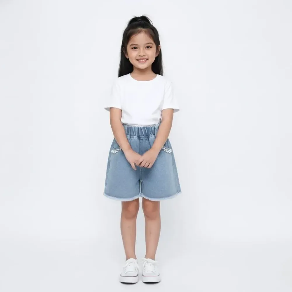 Pants Girl Short Pocket Pearl - Foto 1