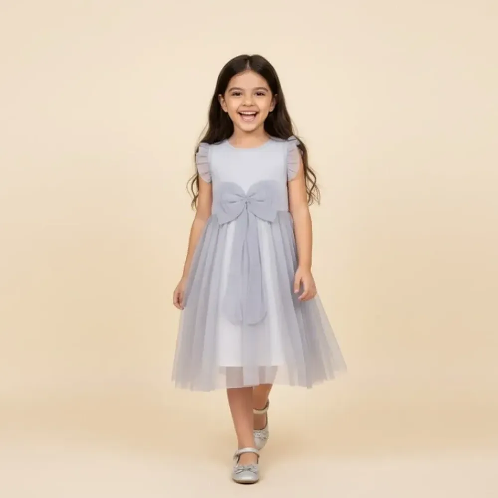 Dress Girl Starlace Silver Bows โ tampilan lain