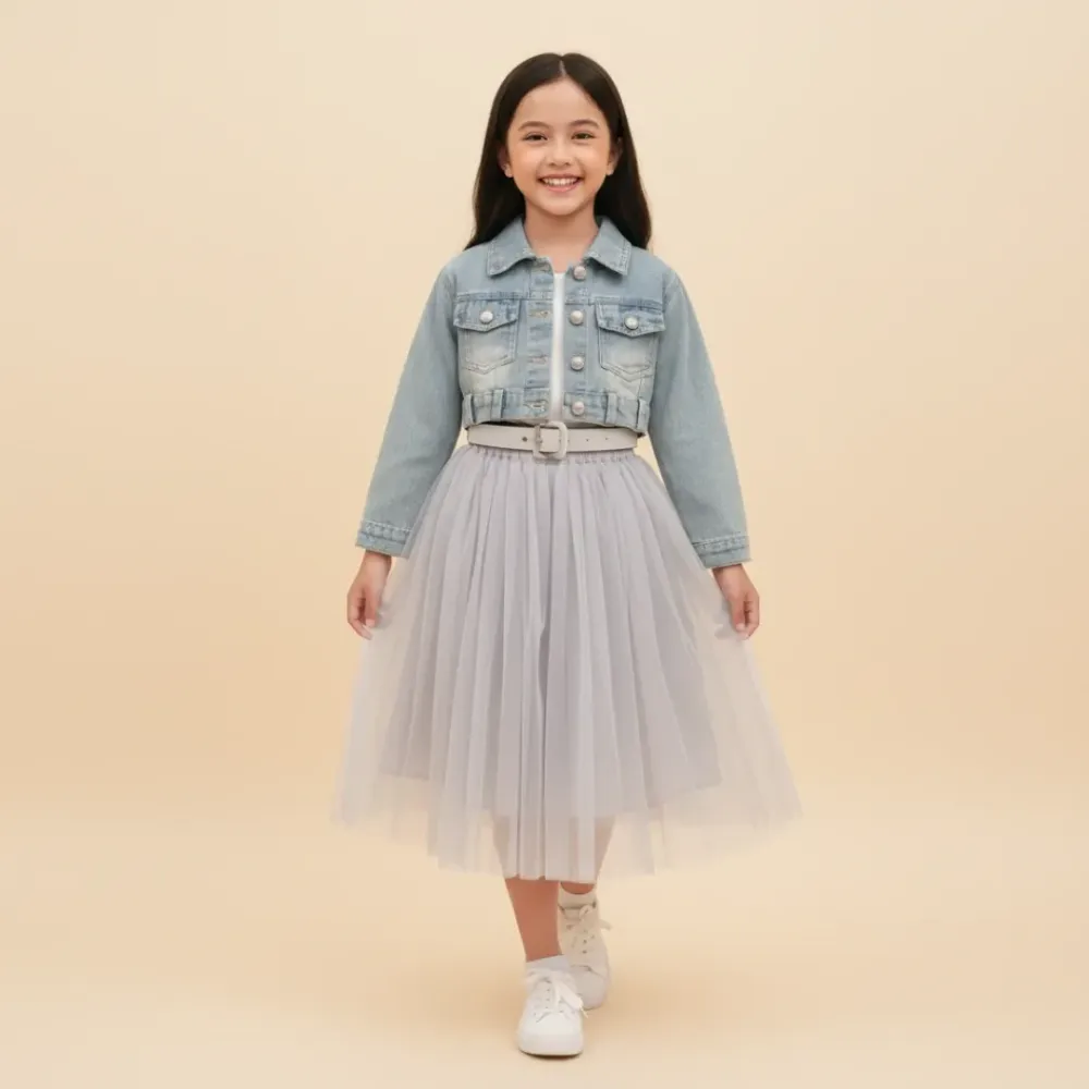 Set Girl Denim Party Swing โ tampilan lain
