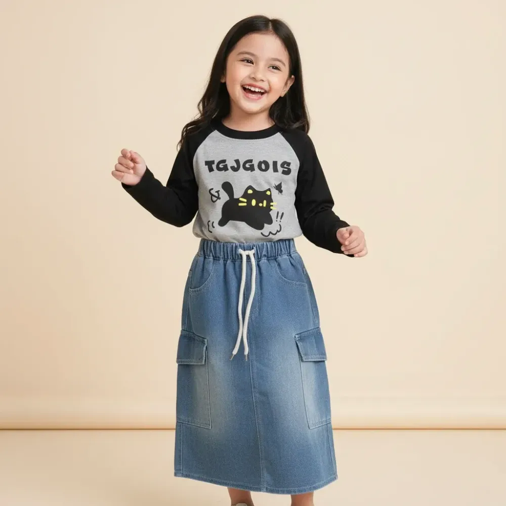 Set Girls Cats Nice Skirt โ tampilan lain