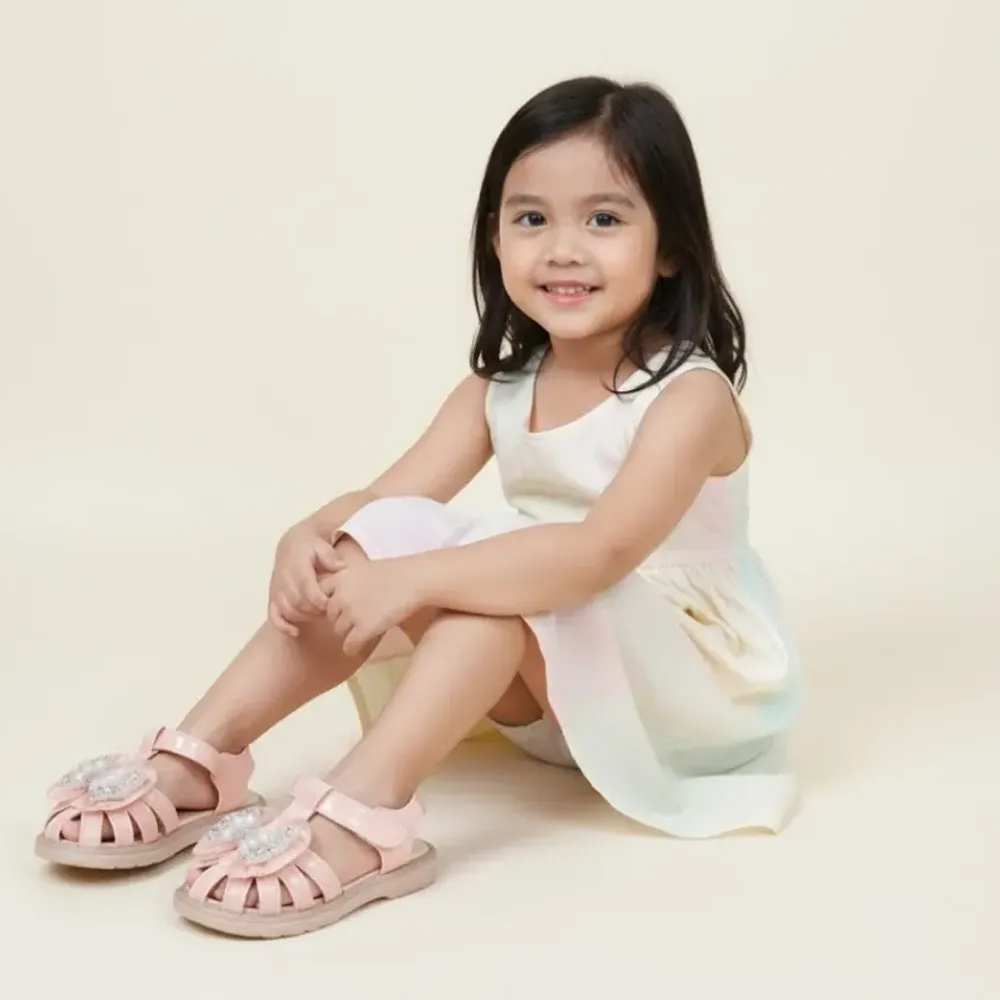 Ribbon Lily Sparkle Shoes(uk 23-25 Only 2pcs)