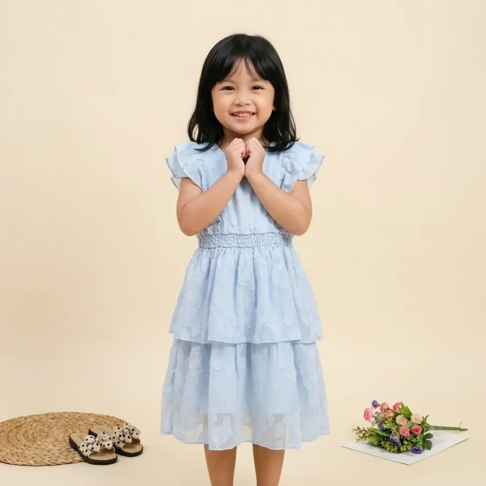 Dress Girls Layla Ruffle Cold Iceblue