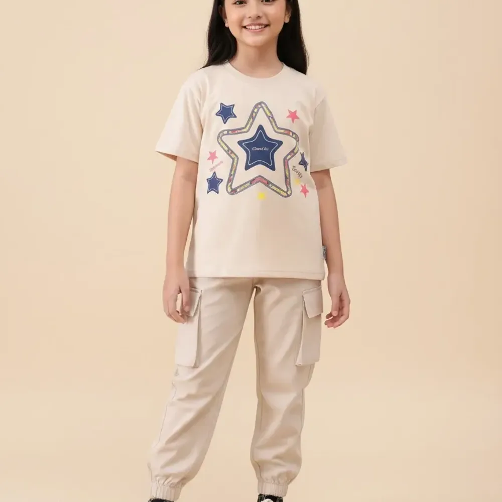 Set Girls Star Button Loops