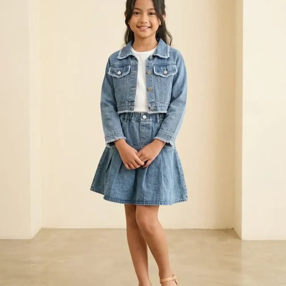 Set Girls Crow Skirt Denim