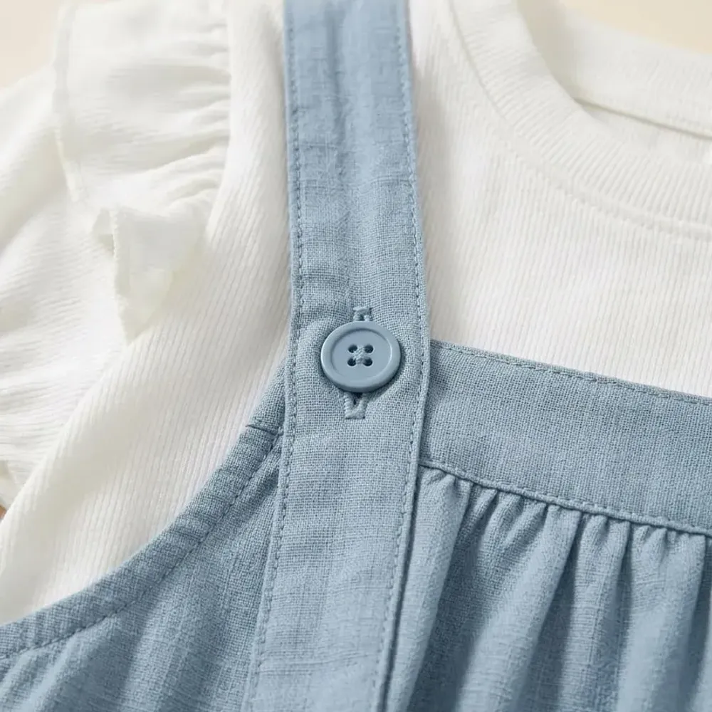 Set Girl Dainty Ruffle Pinafore โ tampilan lain
