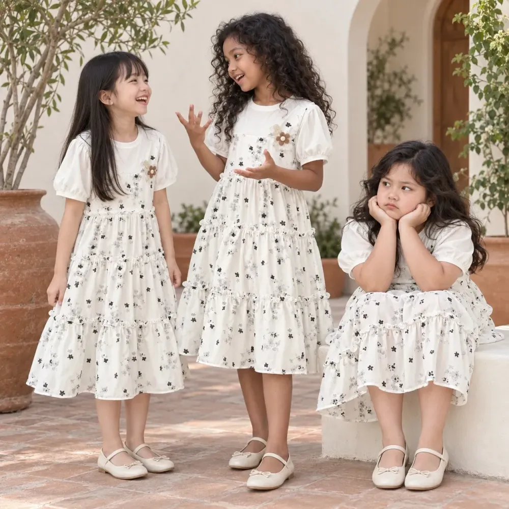Dress Girly Summer Fresh Daisy โ tampilan lain