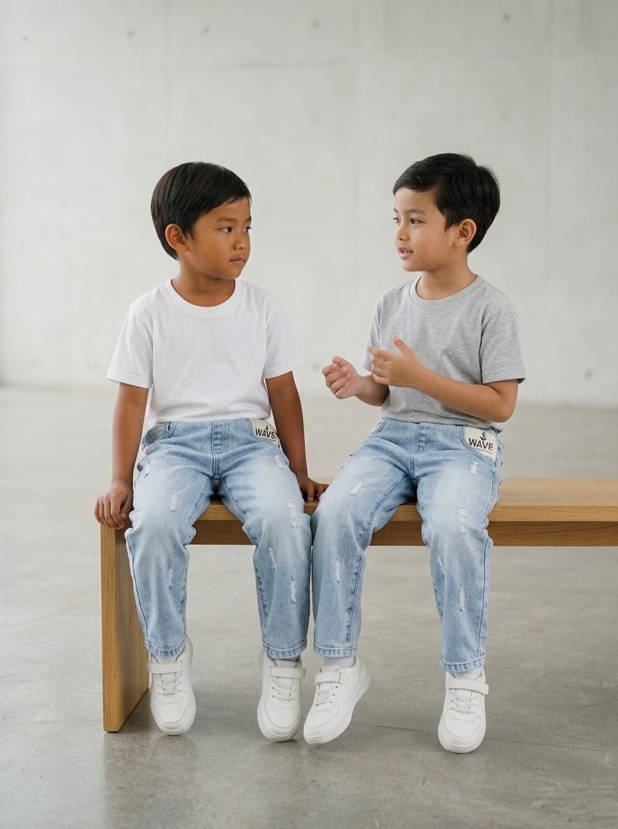 Pants Boys Kavero Blank Denim โ tampilan lain