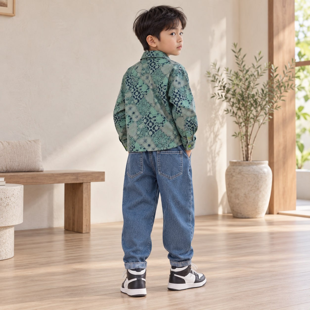 Set Boys Hawaiian Print Casual Style โ tampilan lain