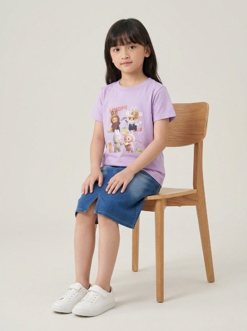 Set Girl Labubu Skirt Dazzling Love