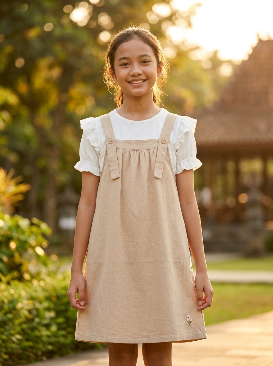 Set Girl Dainty Rruffle Pinafore - Foto 3