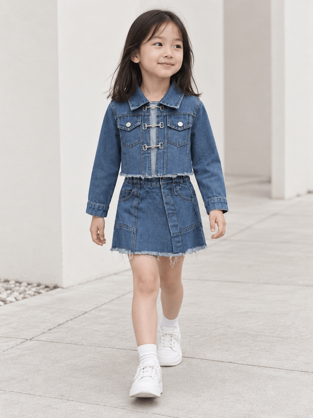 Set Girl Twirl Azure Skirt โ tampilan lain