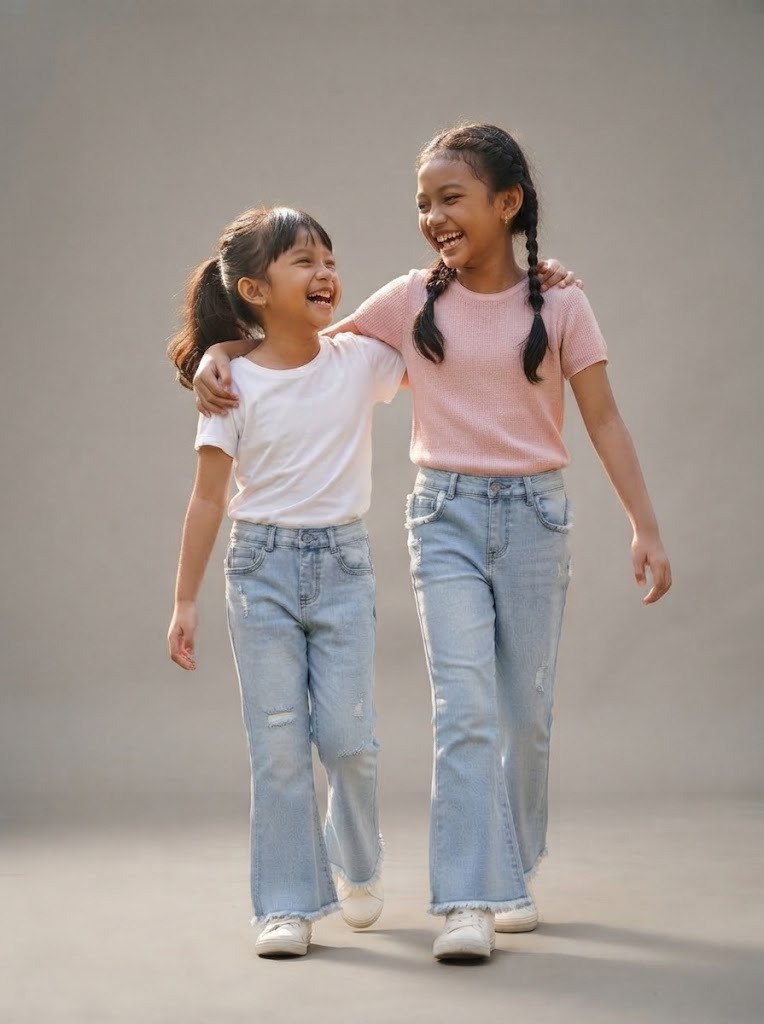 Pants Girl Lay Scratch Denim