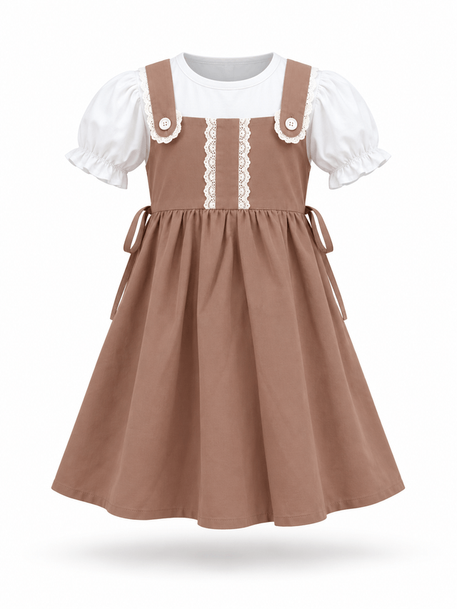 Dress Girl Olive Tone Storm