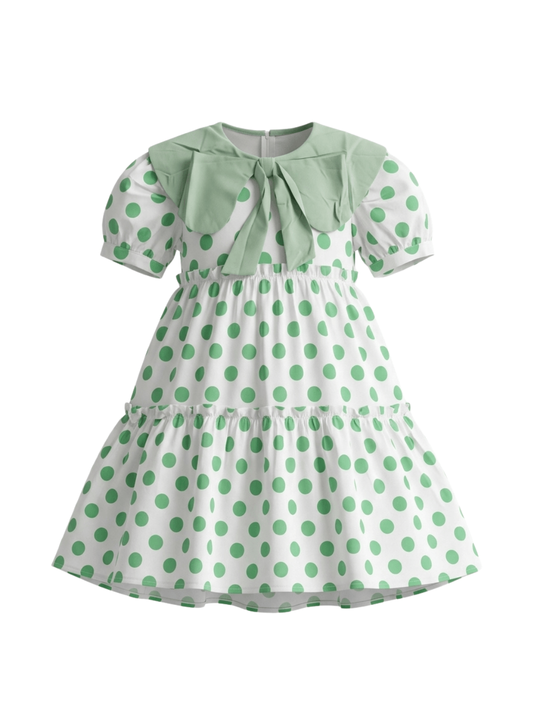 Dress Girl Pompom Corn Milk