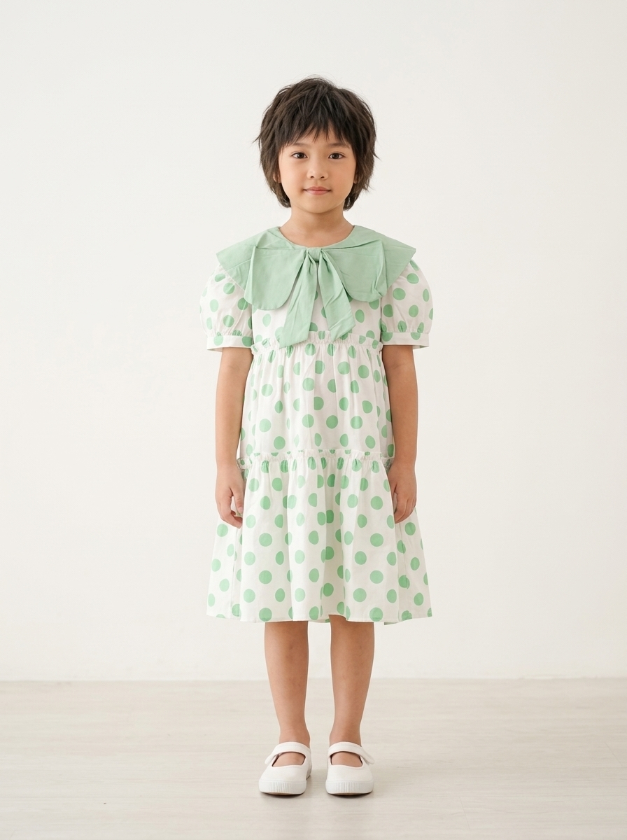 Dress Girl Pompom Corn Milk - Foto 2