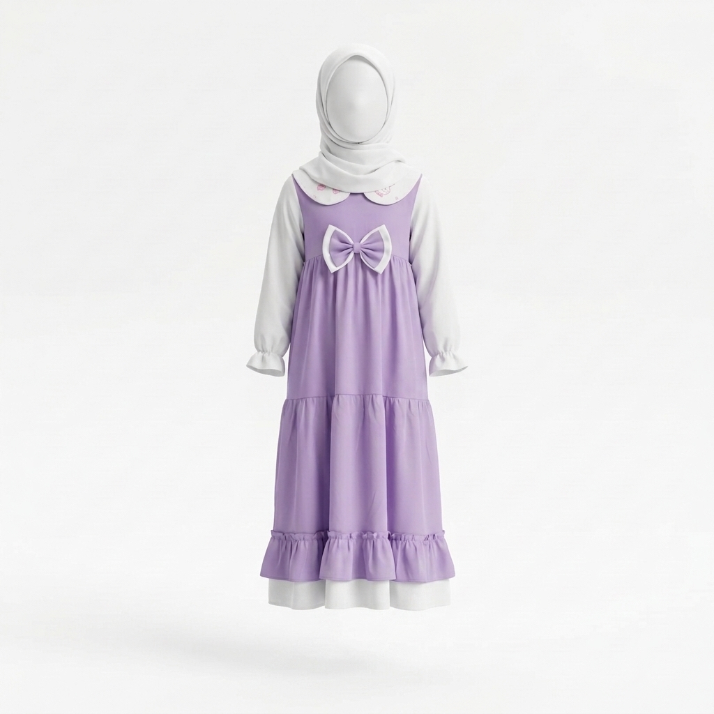 DRESS GIRLS BLUSHROSY WISH FASTENING GOWN