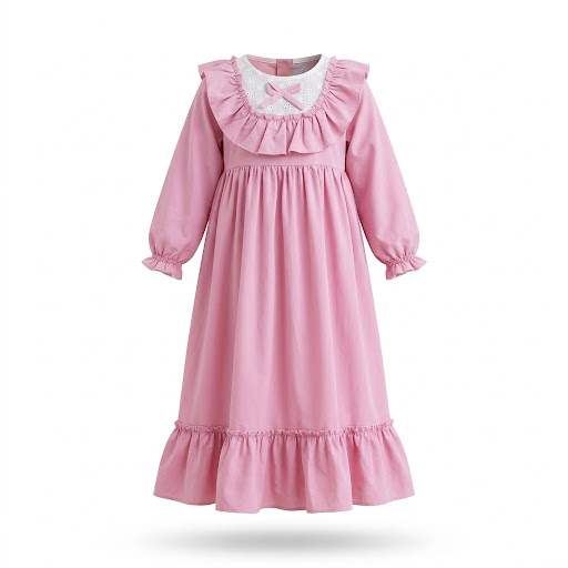(gamis) Dress Girls Gauze Twirl Flutter Fair - (gamis)