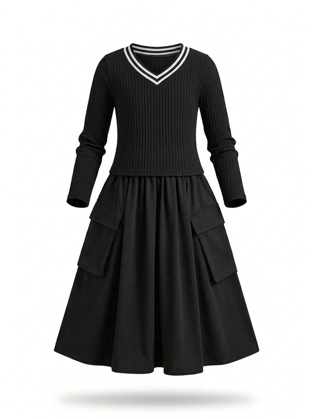 DRESS GIRLS NOIR DOTTIE โ tampilan lain