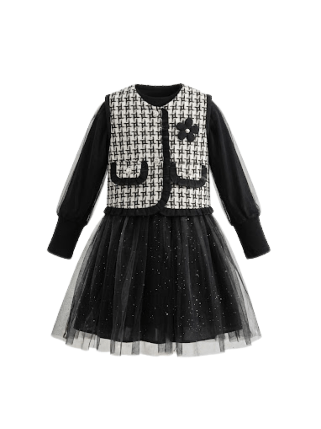 Dress Girl Starry Space Pattern