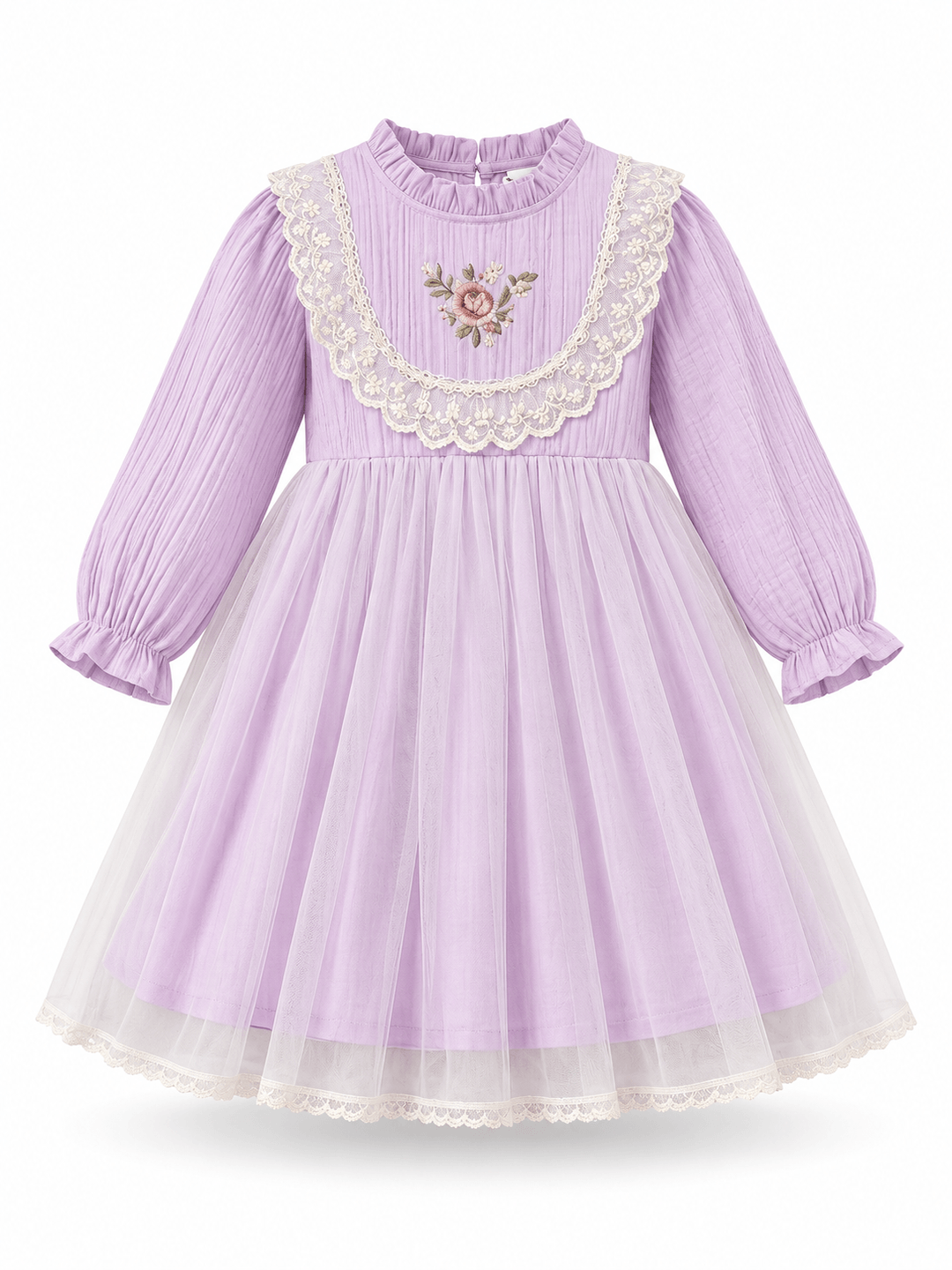 Dress Girl Sweet Purple Flower