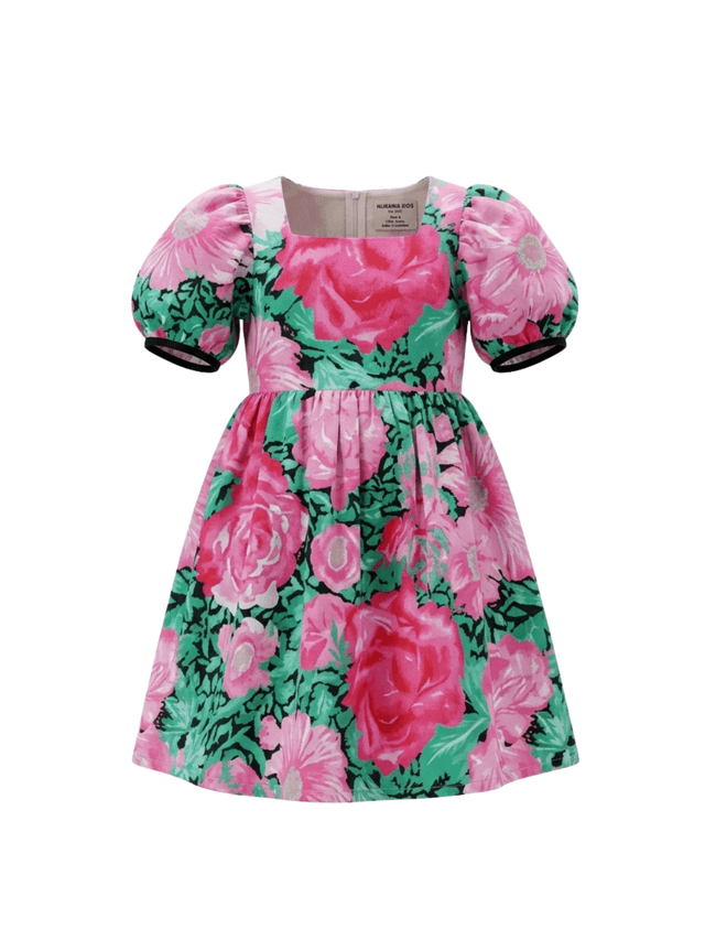 Dress Girl Twirl Berry Flow