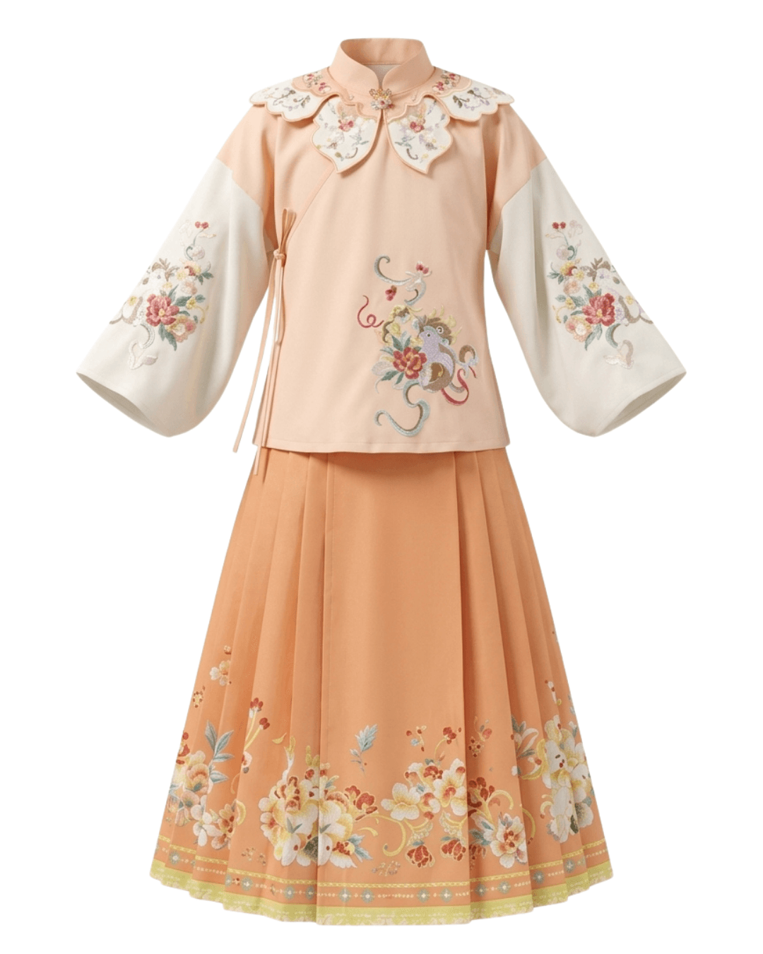 DRESS NOUGAT RUFFLE