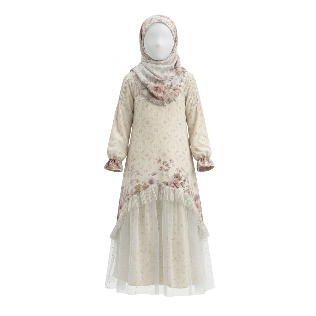Gamis Layer Mixed Floral