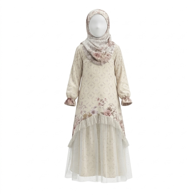 Gamis Layer Mixed Floral