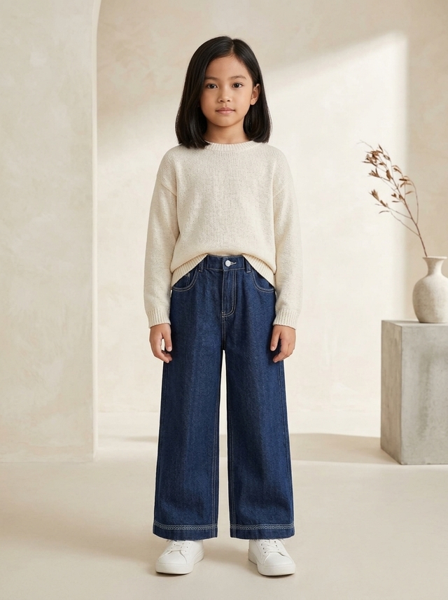Pants Girl Cute Buddy Denim โ tampilan lain