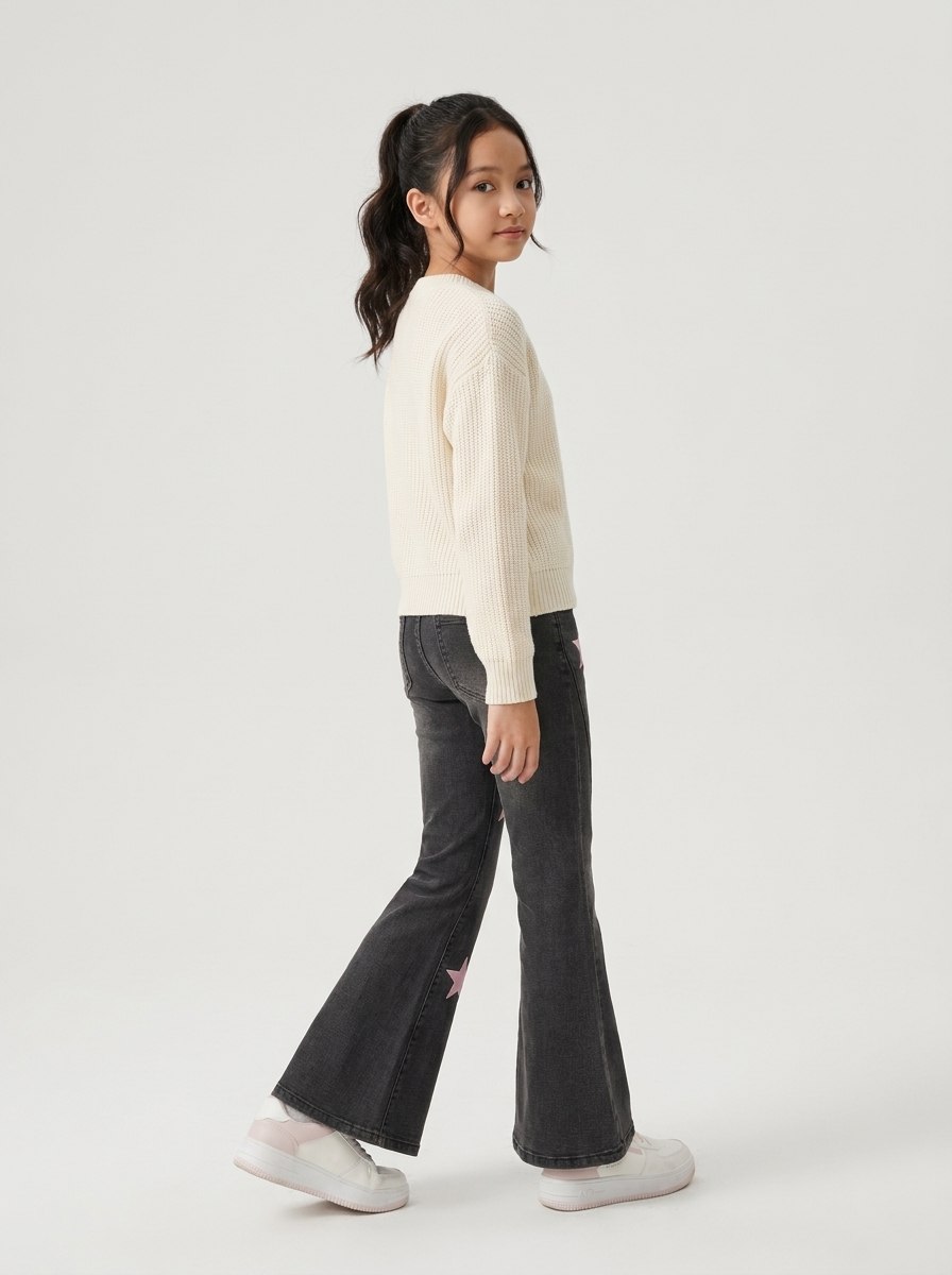 Pants Girl Denim Star Pink Dark - Foto 11