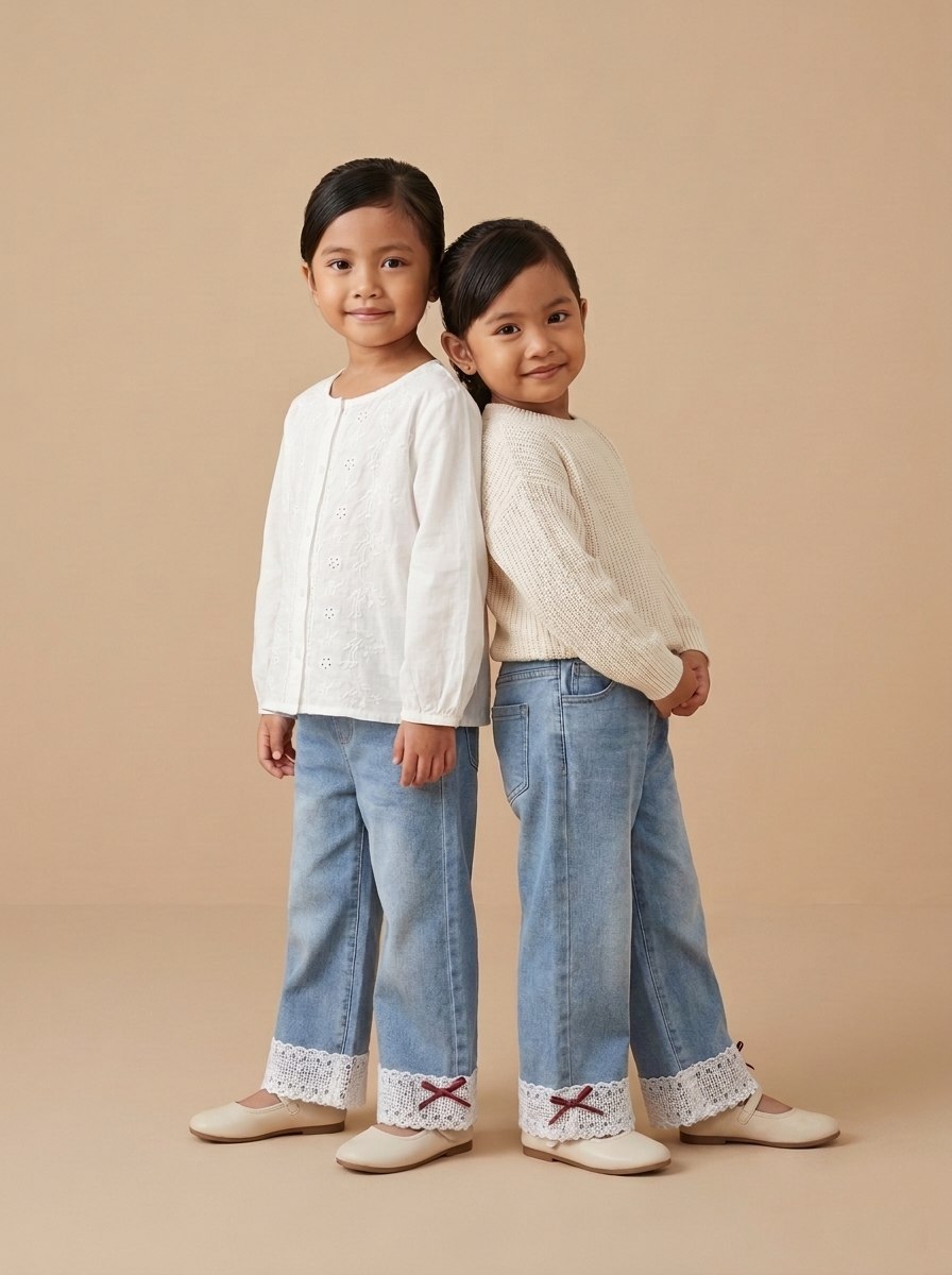 Pants Girls Adorable Crochet - Foto 3