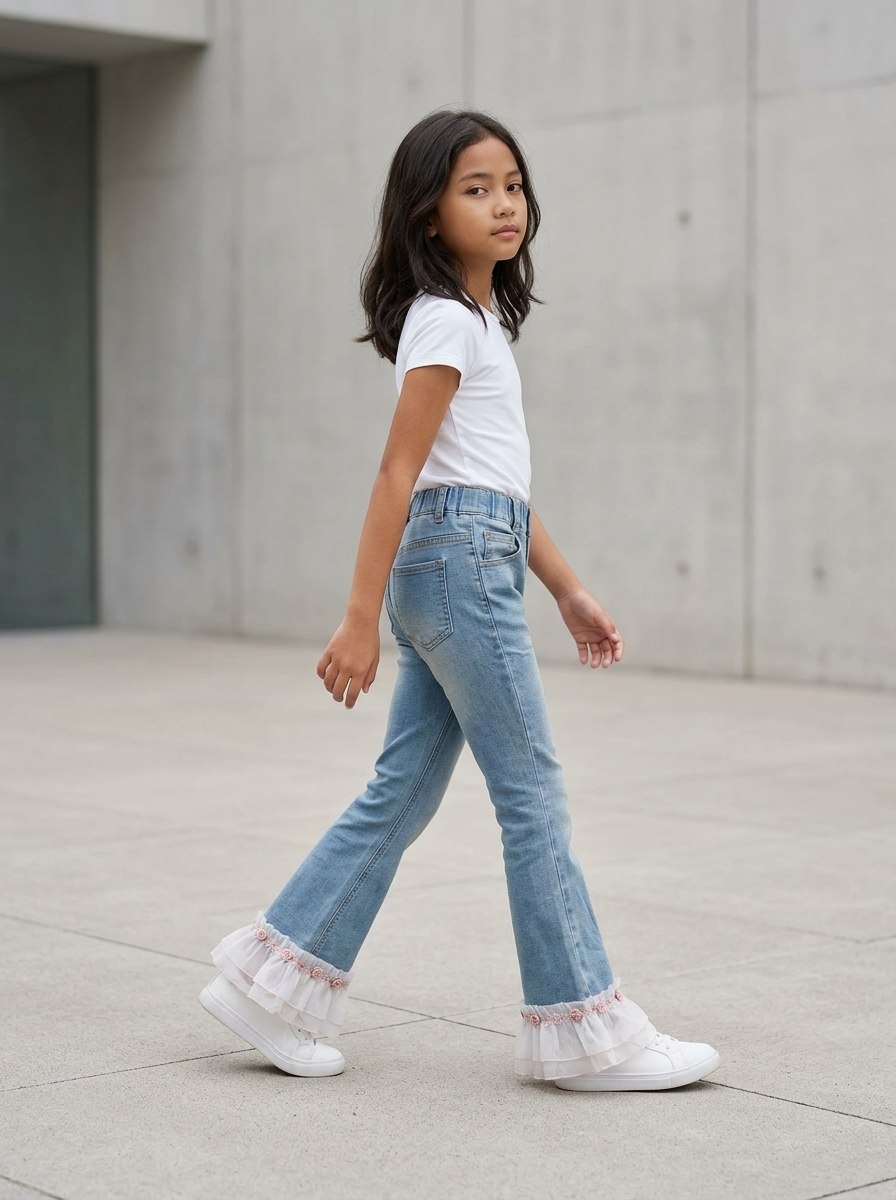 Pants Girls Chic Flare Jeans