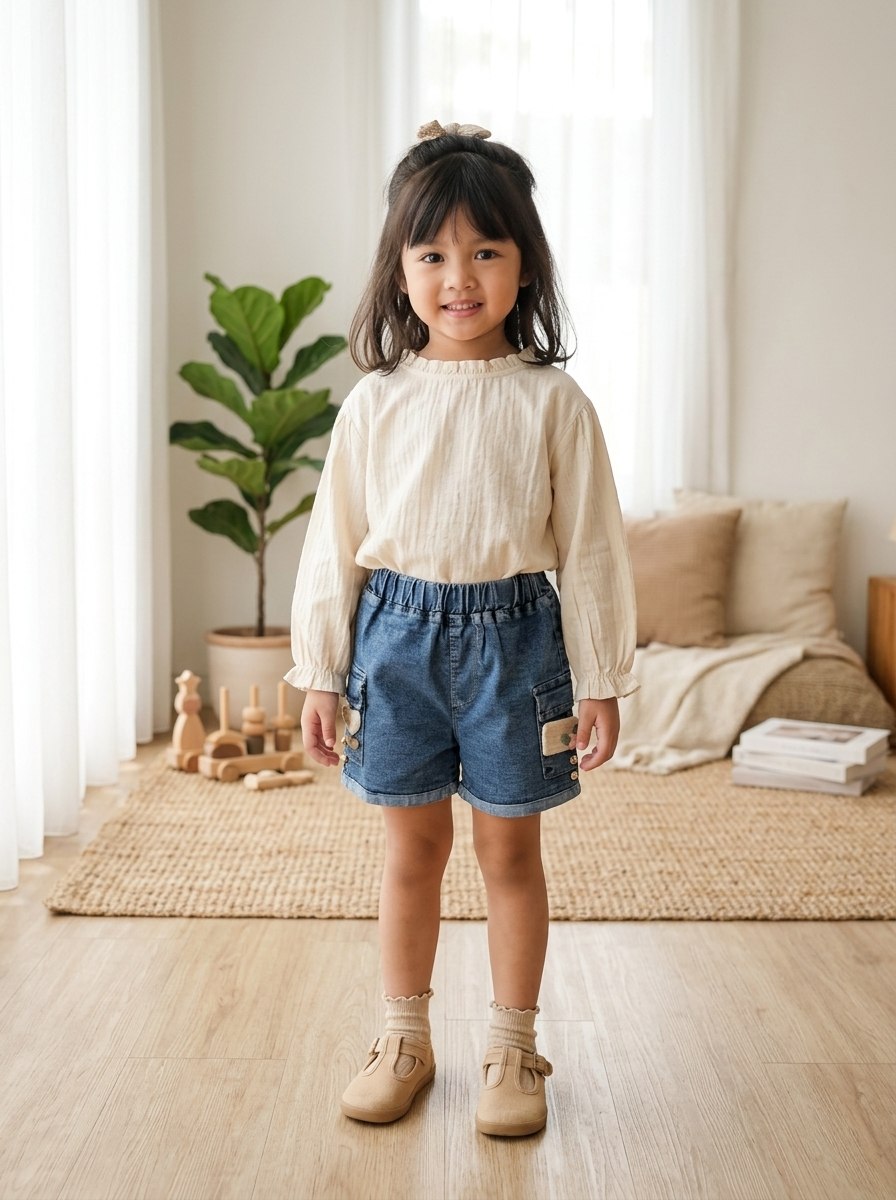 PANTS GIRLS MOONHWASHED MINI HOTPANTS JEANS - Foto 3