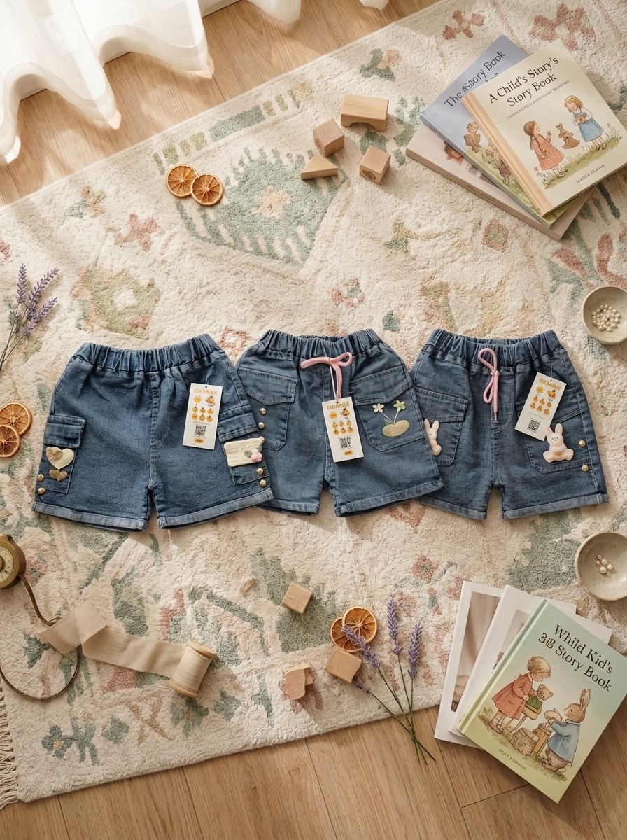 PANTS GIRLS MOONHWASHED MINI HOTPANTS JEANS