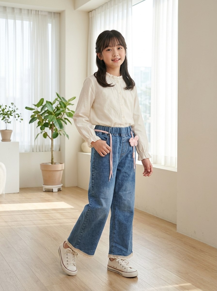 PANTS GIRLS PEACH REBEL JEANS