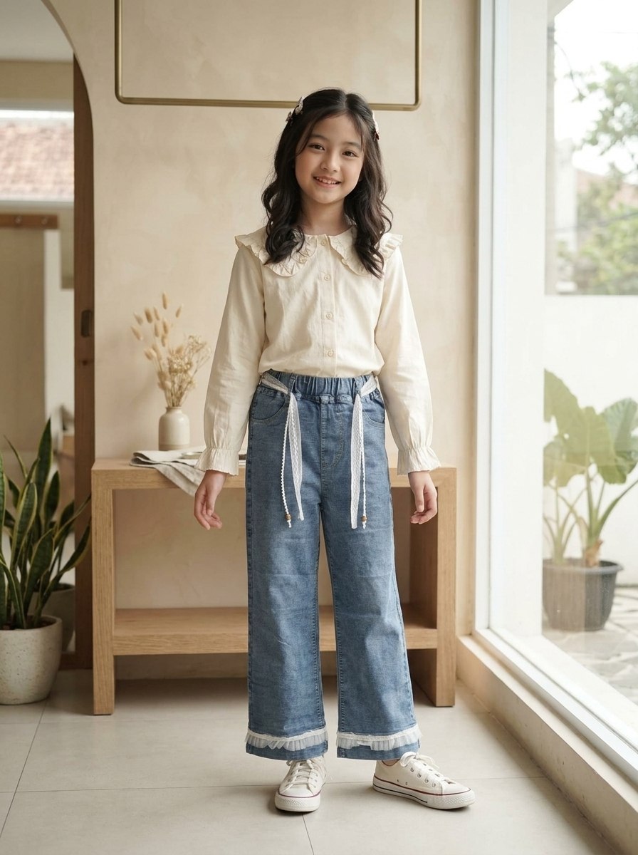 PANTS GIRLS PEACH REBEL JEANS