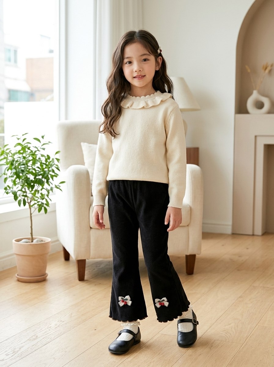 PANTS GIRLS PEBBLE POPPY