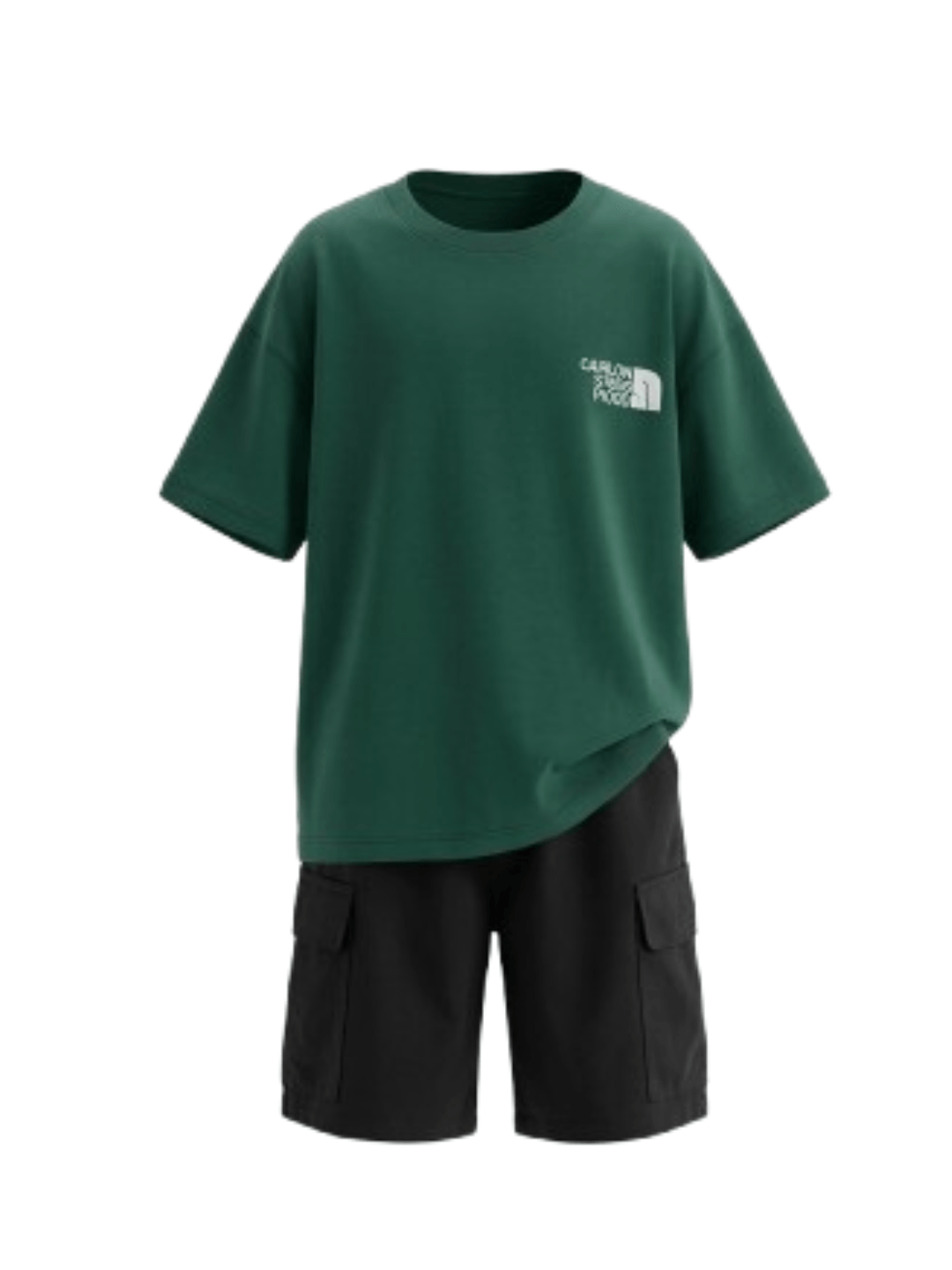 Set Boys Black Cargo Trendy