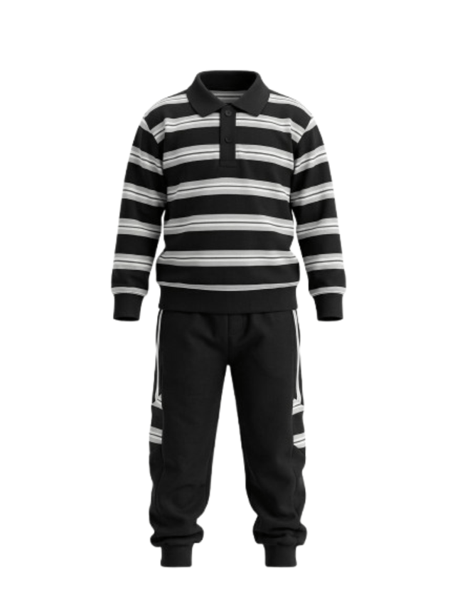 Set Boys Col Stripe Swagger