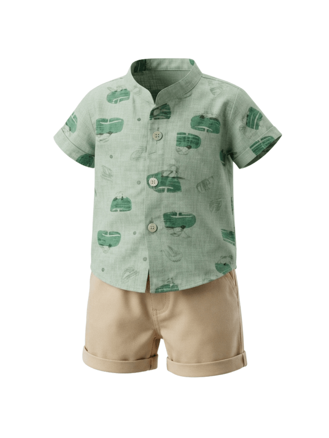 Set Boys Deinosuchus Mini Button Casual