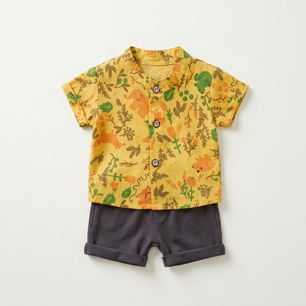 Set Boys Forest Wild Animal Wheat